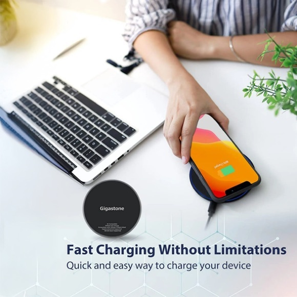 Gigastone Fast Charge Black Wireless Charger - Picture 4 of 8